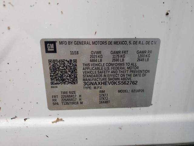 Photo 12 VIN: 3GNAXHEV0KS562762 - CHEVROLET EQUINOX LS 