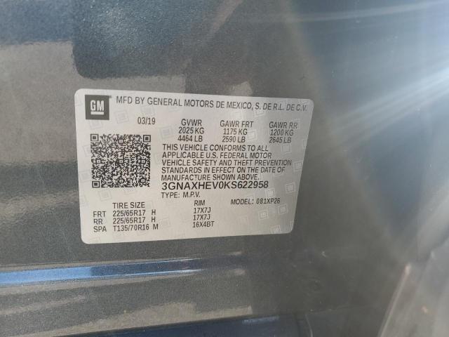 Photo 13 VIN: 3GNAXHEV0KS622958 - CHEVROLET EQUINOX LS 