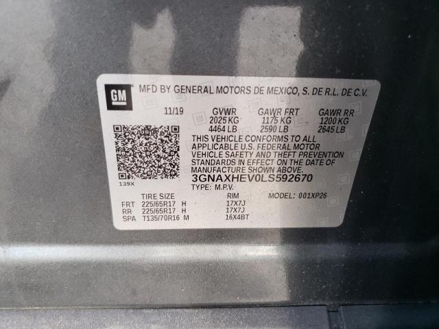 Photo 12 VIN: 3GNAXHEV0LS592670 - CHEVROLET EQUINOX LS 