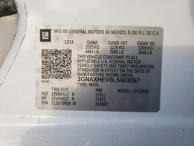 Photo 9 VIN: 3GNAXHEV0LS603067 - CHEVROLET EQUINOX LS 