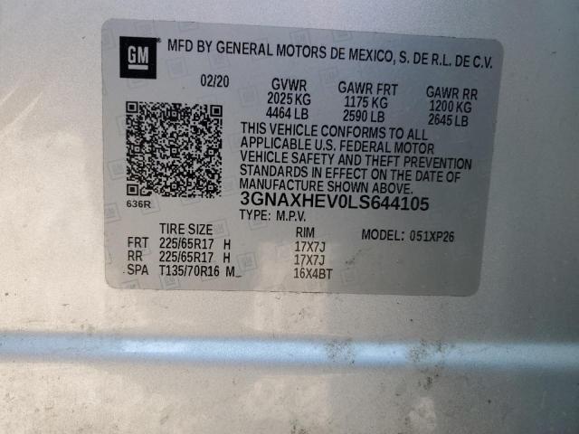 Photo 12 VIN: 3GNAXHEV0LS644105 - CHEVROLET EQUINOX LS 