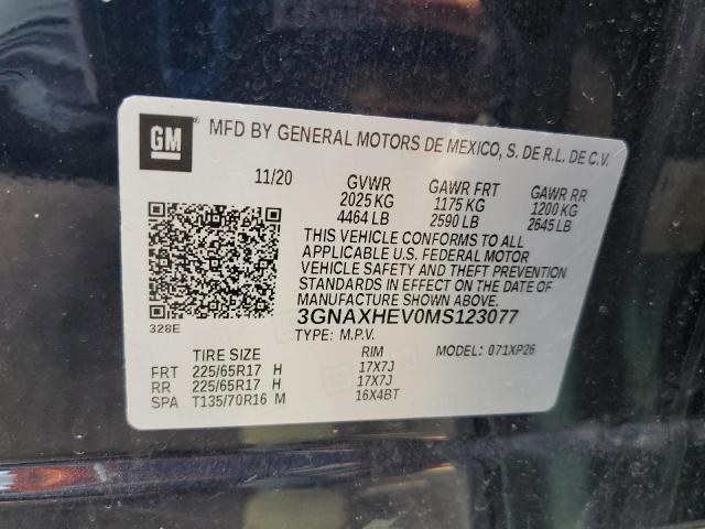 Photo 13 VIN: 3GNAXHEV0MS123077 - CHEVROLET EQUINOX LS 