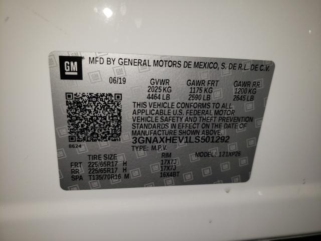 Photo 9 VIN: 3GNAXHEV1LS501292 - CHEVROLET EQUINOX LS 