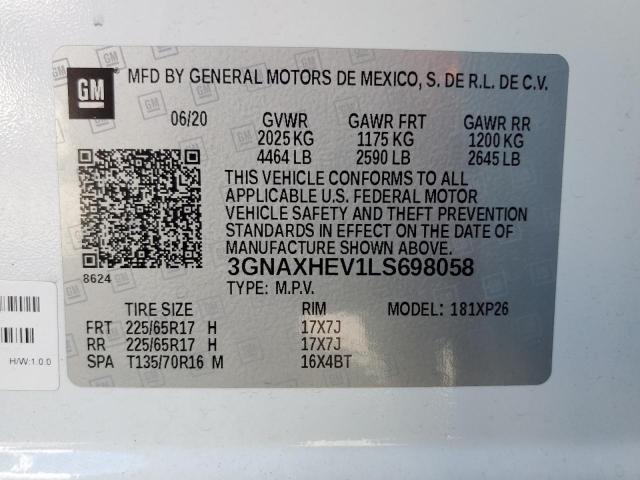 Photo 11 VIN: 3GNAXHEV1LS698058 - CHEVROLET EQUINOX 