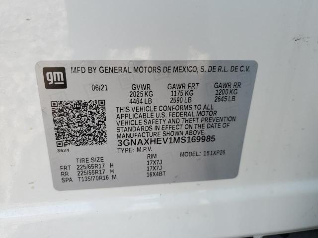 Photo 12 VIN: 3GNAXHEV1MS169985 - CHEVROLET EQUINOX LS 