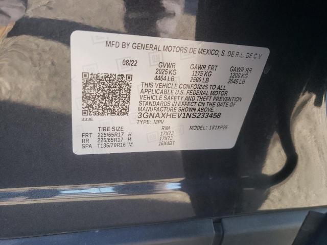 Photo 12 VIN: 3GNAXHEV1NS233458 - CHEVROLET EQUINOX LS 