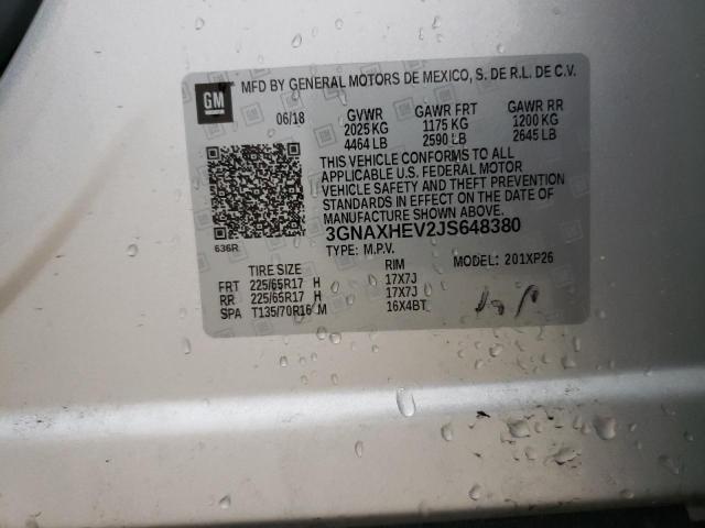 Photo 13 VIN: 3GNAXHEV2JS648380 - CHEVROLET EQUINOX LS 