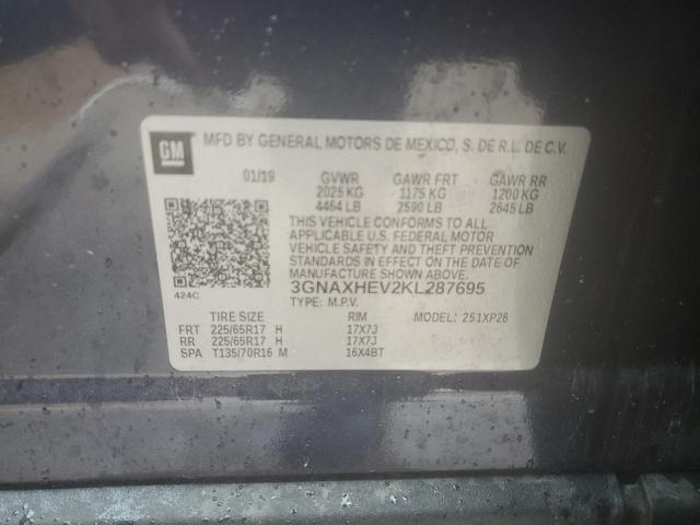 Photo 12 VIN: 3GNAXHEV2KL287695 - CHEVROLET EQUINOX 