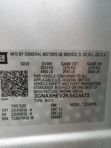 Photo 12 VIN: 3GNAXHEV2KS614473 - CHEVROLET EQUINOX LS 