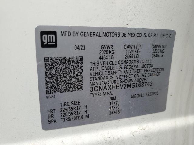 Photo 11 VIN: 3GNAXHEV2MS163743 - CHEVROLET EQUINOX 