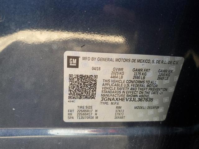 Photo 11 VIN: 3GNAXHEV3JL367635 - CHEVROLET EQUINOX LS 