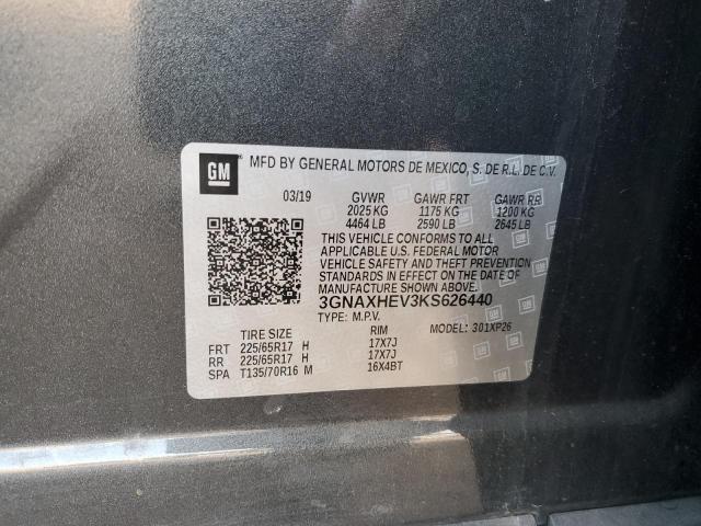 Photo 12 VIN: 3GNAXHEV3KS626440 - CHEVROLET EQUINOX LS 