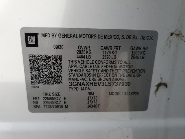 Photo 9 VIN: 3GNAXHEV3LS737930 - CHEVROLET EQUINOX LS 