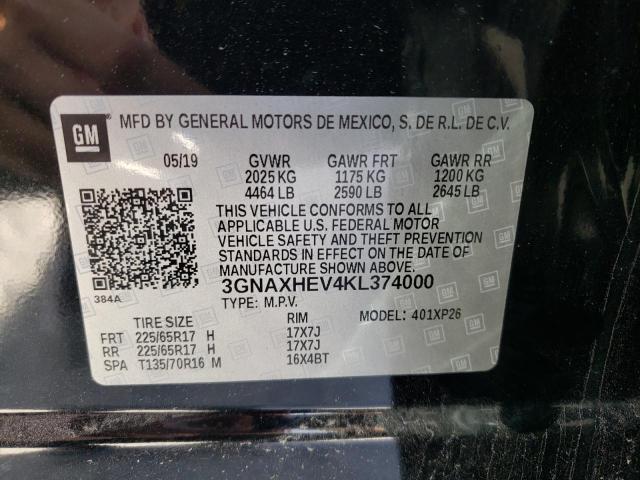 Photo 12 VIN: 3GNAXHEV4KL374000 - CHEVROLET EQUINOX LS 