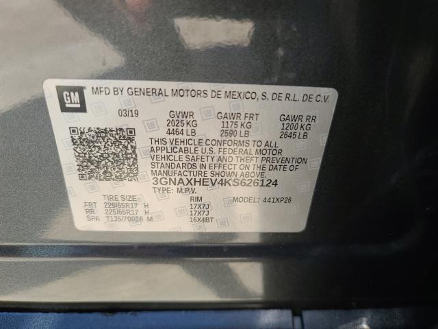 Photo 9 VIN: 3GNAXHEV4KS626124 - CHEVROLET EQUINOX LS 