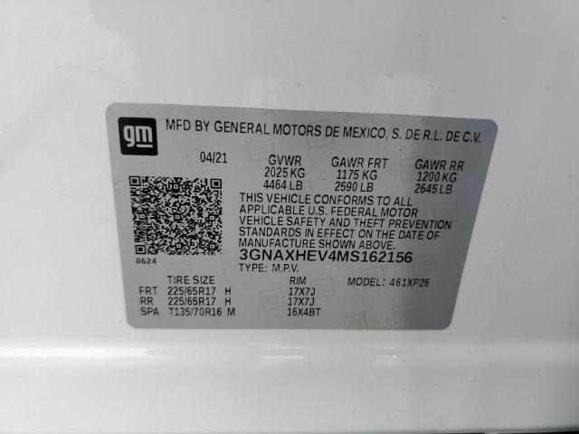 Photo 9 VIN: 3GNAXHEV4MS162156 - CHEVROLET EQUINOX LS 