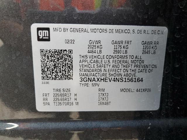 Photo 12 VIN: 3GNAXHEV4NS156164 - CHEVROLET EQUINOX LS 