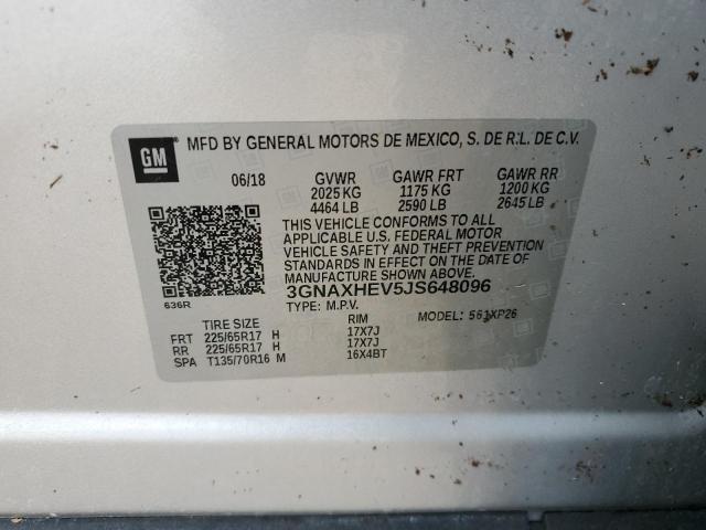 Photo 13 VIN: 3GNAXHEV5JS648096 - CHEVROLET EQUINOX LS 