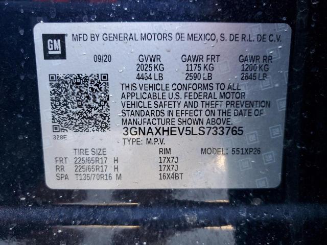 Photo 12 VIN: 3GNAXHEV5LS733765 - CHEVROLET EQUINOX LS 