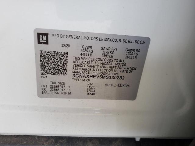 Photo 11 VIN: 3GNAXHEV5MS130283 - CHEVROLET EQUINOX LS 