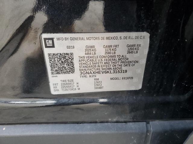 Photo 9 VIN: 3GNAXHEV6KL315319 - CHEVROLET EQUINOX LS 