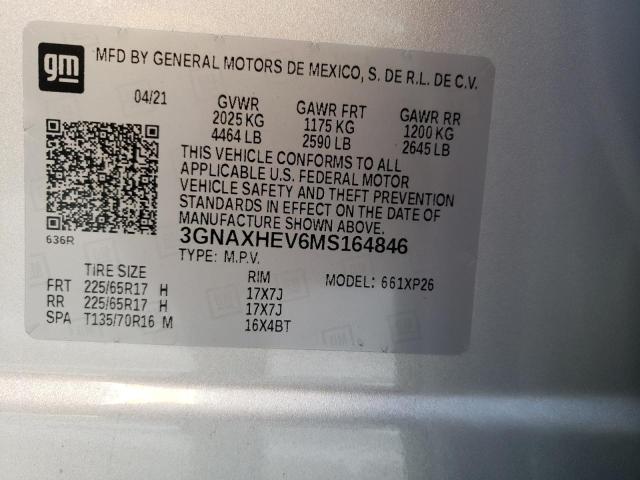 Photo 12 VIN: 3GNAXHEV6MS164846 - CHEVROLET EQUINOX LS 