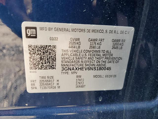 Photo 12 VIN: 3GNAXHEV6NS180045 - CHEVROLET EQUINOX LS 