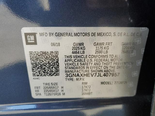 Photo 12 VIN: 3GNAXHEV7JL407957 - CHEVROLET EQUINOX LS 