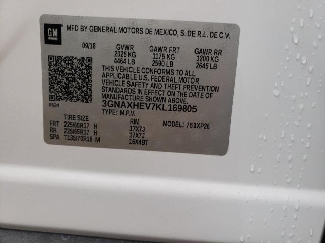 Photo 12 VIN: 3GNAXHEV7KL169805 - CHEVROLET EQUINOX LS 