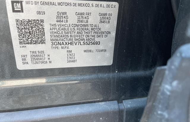 Photo 9 VIN: 3GNAXHEV7LS525693 - CHEVROLET EQUINOX LS 