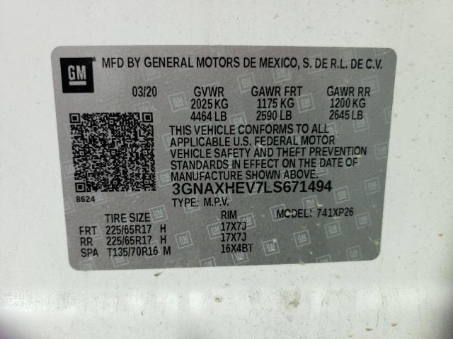 Photo 9 VIN: 3GNAXHEV7LS671494 - CHEVROLET EQUINOX LS 