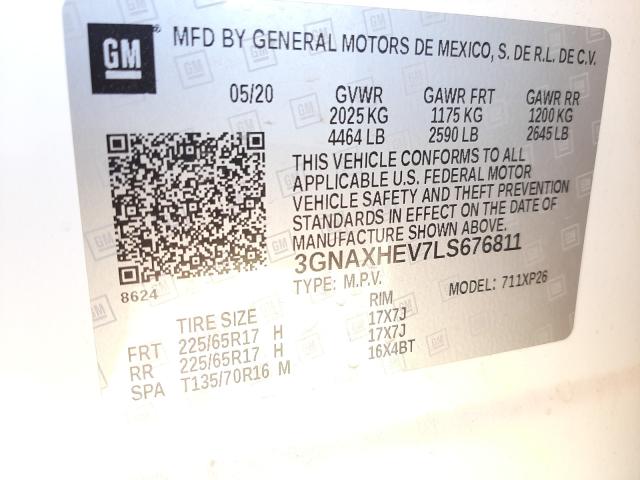 Photo 9 VIN: 3GNAXHEV7LS676811 - CHEVROLET EQUINOX LS 