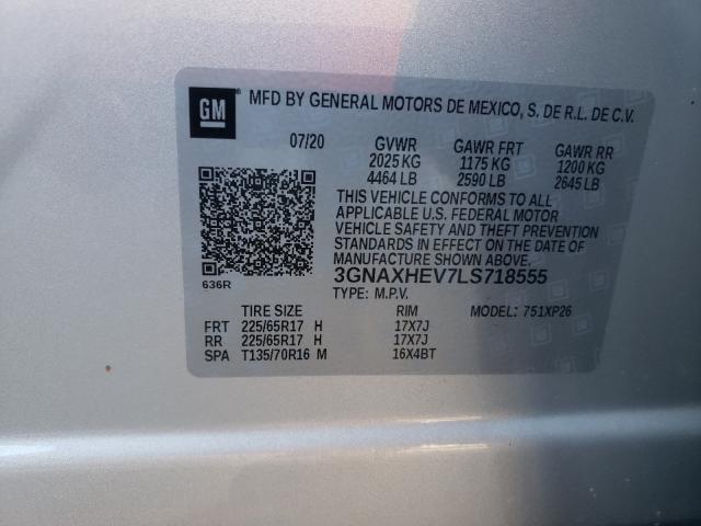 Photo 9 VIN: 3GNAXHEV7LS718555 - CHEVROLET EQUINOX LS 