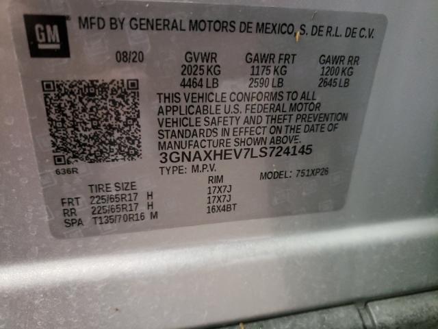 Photo 9 VIN: 3GNAXHEV7LS724145 - CHEVROLET EQUINOX LS 