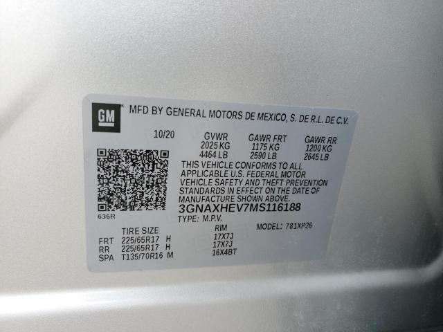 Photo 12 VIN: 3GNAXHEV7MS116188 - CHEVROLET EQUINOX LS 