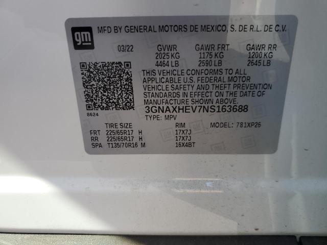 Photo 11 VIN: 3GNAXHEV7NS163688 - CHEVROLET EQUINOX 