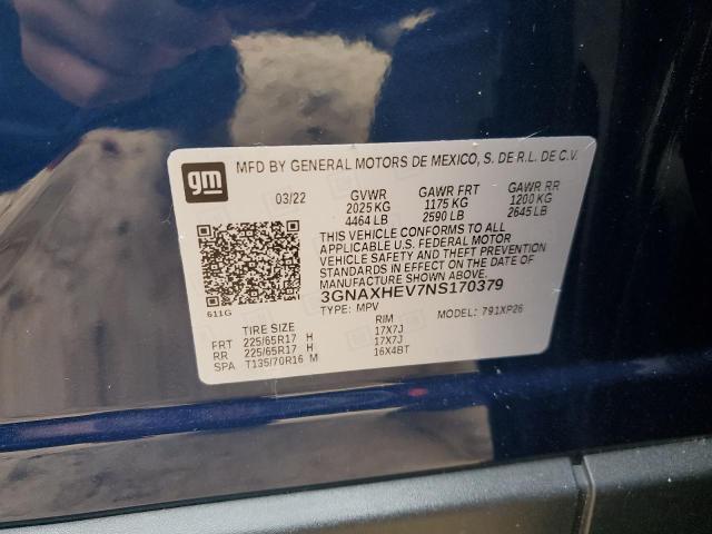 Photo 12 VIN: 3GNAXHEV7NS170379 - CHEVROLET EQUINOX LS 