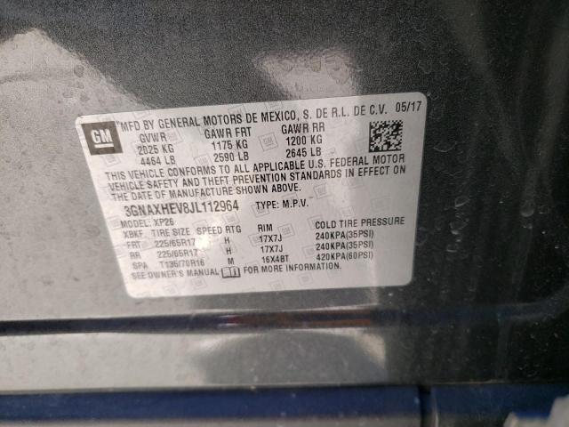 Photo 9 VIN: 3GNAXHEV8JL112964 - CHEVROLET EQUINOX LS 