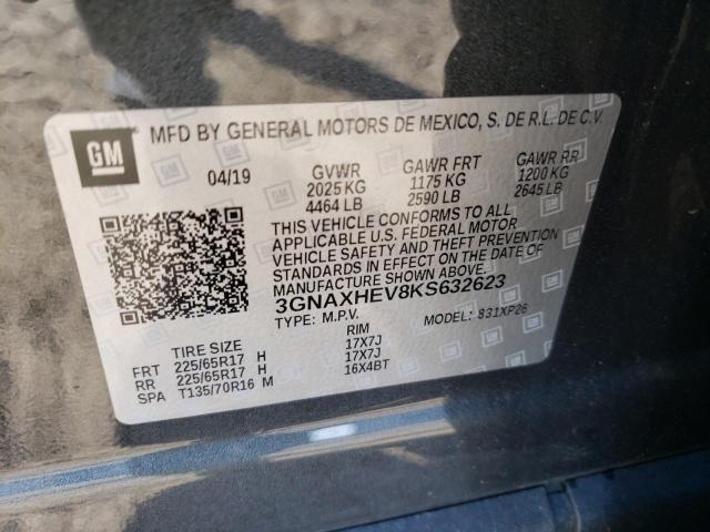 Photo 9 VIN: 3GNAXHEV8KS632623 - CHEVROLET EQUINOX 