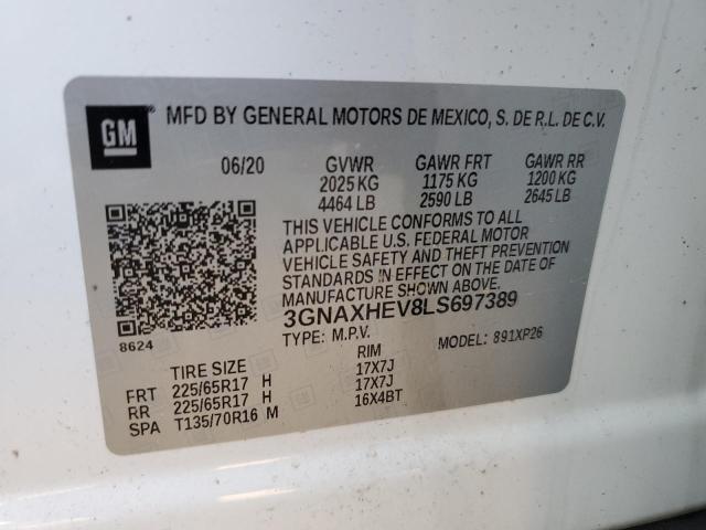 Photo 11 VIN: 3GNAXHEV8LS697389 - CHEVROLET EQUINOX 