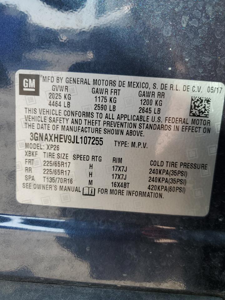 Photo 12 VIN: 3GNAXHEV9JL107255 - CHEVROLET EQUINOX 