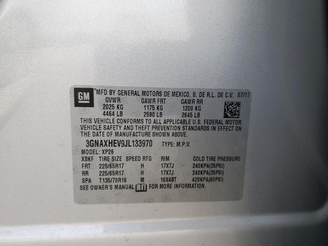 Photo 9 VIN: 3GNAXHEV9JL133970 - CHEVROLET EQUINOX LS 