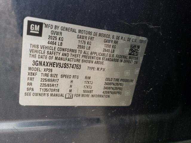 Photo 11 VIN: 3GNAXHEV9JS574763 - CHEVROLET EQUINOX LS 