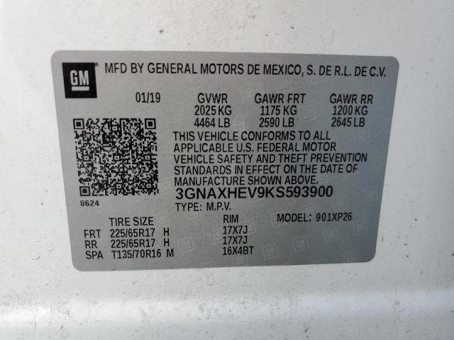 Photo 13 VIN: 3GNAXHEV9KS593900 - CHEVROLET EQUINOX 