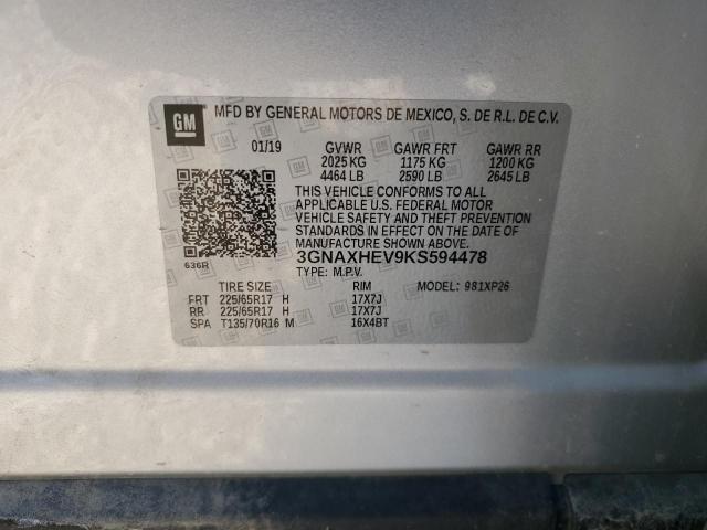 Photo 12 VIN: 3GNAXHEV9KS594478 - CHEVROLET EQUINOX LS 