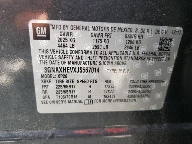 Photo 12 VIN: 3GNAXHEVXJS567014 - CHEVROLET EQUINOX LS 