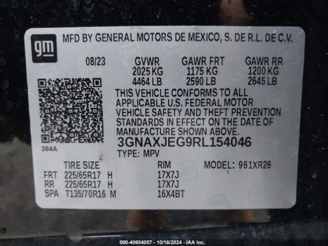 Photo 8 VIN: 3GNAXJEG9RL154046 - CHEVROLET EQUINOX 