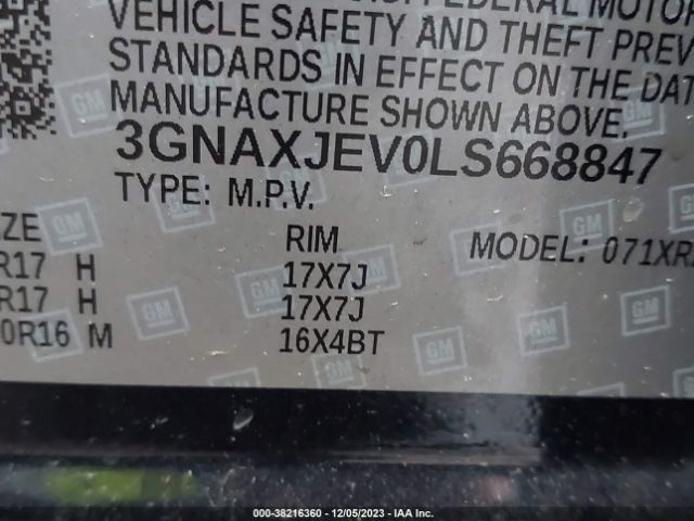 Photo 8 VIN: 3GNAXJEV0LS668847 - CHEVROLET EQUINOX 