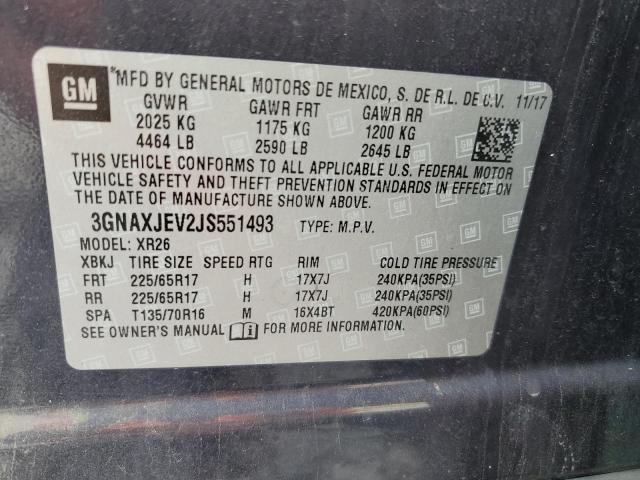 Photo 12 VIN: 3GNAXJEV2JS551493 - CHEVROLET EQUINOX LT 