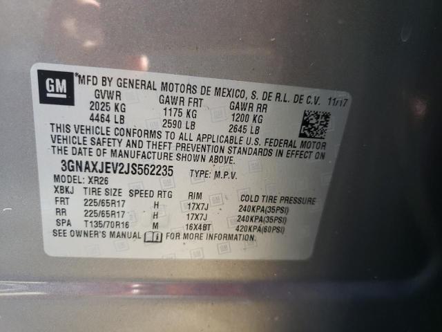 Photo 9 VIN: 3GNAXJEV2JS562235 - CHEVROLET EQUINOX LT 